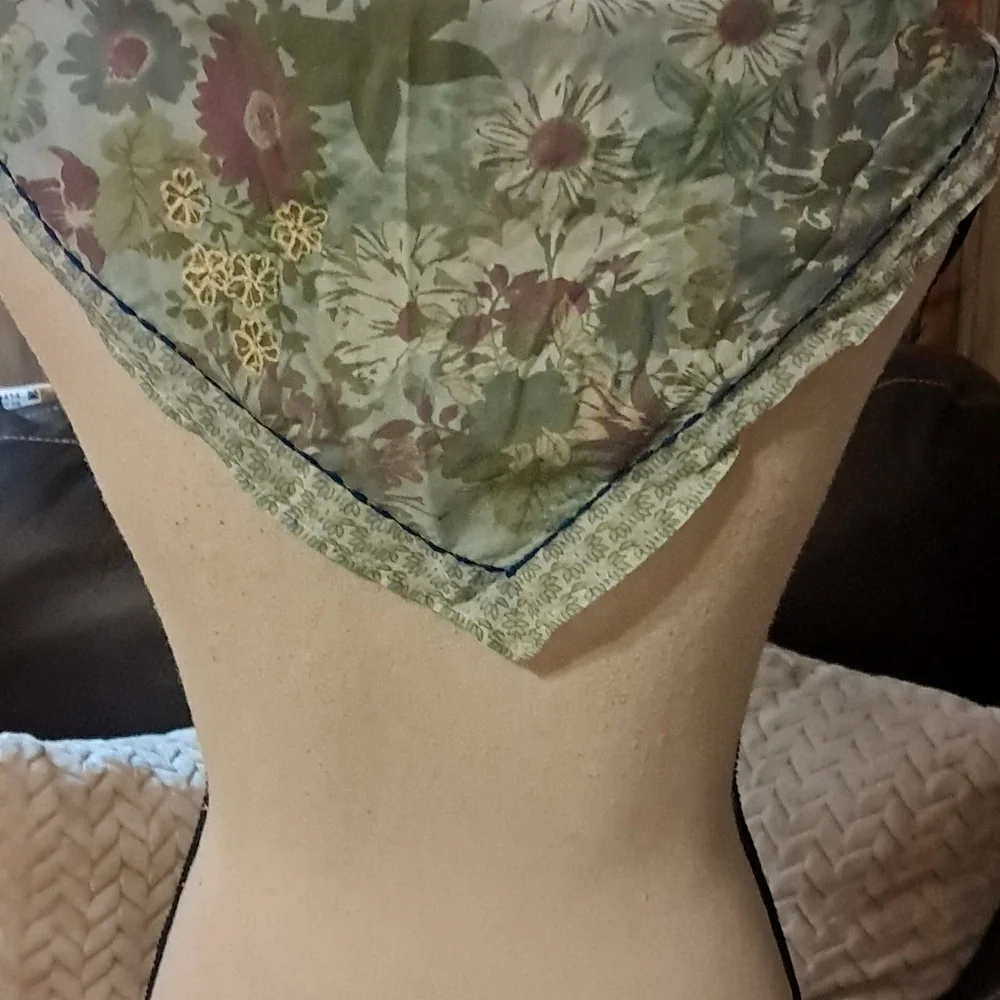 Coldwater Creek Cotton Flora Embroidered Scarf Grndmacore Cottagecore